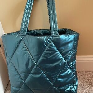Victoria Secret Quilted Metallic Tote Bag